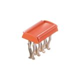 BJADO5,4, JUMPER BARS ORANGE, 5MM SPACING, 13.5A, DIN RAIL MOUNT