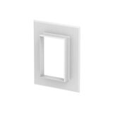 G-AWAG70110RW  Cover frame, closed, 178x25x138, pure white Aluminium