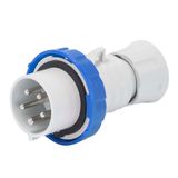 STRAIGHT PLUG HP - IP66/IP67/IP68/IP69 - 3P+E 32A 200-250V 50/60HZ - BLUE - 9H - SCREW WIRING