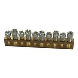PRACTIBOX S 15 HOLES BRASS TERMINAL BLOCKS FOR SUPPORT