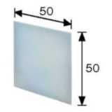 Microtriple reflector 50x50mm, self-adhesive