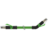 RJ45 male 0°/RJ45 male 45° up PUR 1x4xAWG22 shielded gn+dragch 2m