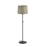 SAMBA BLACK FLOOR LAMP GREEN RIBBONED LAMPSHADE ø4