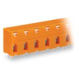 PCB terminal block push-button 2.5 mm² orange