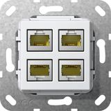 MJ RJ45 cat.6A 10 Gbit 4-g G-Ch Insert p.white