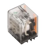 Miniature power relay, 12 V DC, Green LED, 3 CO contact (AgSnO) , 250 