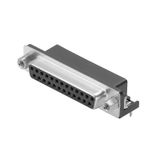 PCB plug-in connector data, Thread-bolt UNC 4-40, THT solder connectio