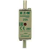 Fuse-link, low voltage, 25 A, AC 500 V, NH000, aM, IEC, dual indicator