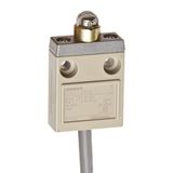Compact enclosed limit switch, roller plunger, 0.1 A 125 VAC, 0.1 A 30