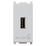 USB supply unit 5V 1,5A 1M Silver