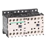 TeSys K reversing contactor, 3P, AC-3 440V 9 A, 1NO, 24V AC coil