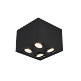 Biscuit ceiling lamp 4-pc GU10 matt black