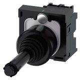 Coordinate switch, 22 mm, round, plastic, black, 2 switch positions, vertical latching, with mechanical  3SU1100-7BB10-1NA0-Z X90