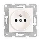 Pin socket outlet, screw clamps, white