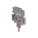 SNA SERIES GREY DIN RAIL TERMINAL BLOCK, 4MM², SINGLE-LEVEL, SCREW TERMINATION