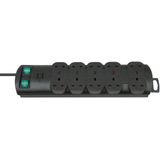 Primera-Line extension lead 10-way black 2m H05VV-F 3G1,25 each 5 sockets switched *GB*