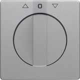 Centre plate rotary knob rotary switch blinds, Berker Q.1/Q.3, alu vel