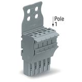 1-conductor female connector Push-in CAGE CLAMP® 4 mm² gray