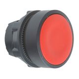 Head for non illuminated push button, Harmony XB5, XB4, red recessed pushbutton Ø22 mm spring return unmarked