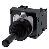 Coordinate switch, 22 mm, round, plastic, black, 2 switch positions, horizontal latching, with mechanical  3SU1100-7BA10-1NA0-Z Y12