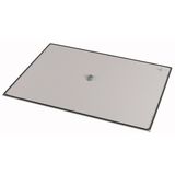 Bottom-/top plate, closed Aluminum, for WxD = 1000 x 300mm, IP55, grey