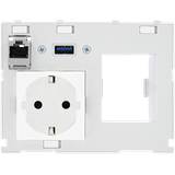 MODLINK MSDD DBL COMBI INSERT GERMANY 1xRJ45+USB-A + RCD opening