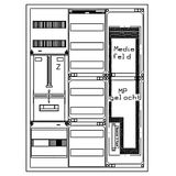 Z„hlerverteiler 1xZF, H=1100 B=800 T=210mm, 1xVF, MF