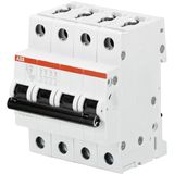 S204-B6 Miniature Circuit Breaker - 4P - B - 6 A