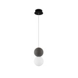 Gray Concrete Opal Glass   & Black Aluminium   LED G9 1x5 Watt IP20   220-240 Volt Bulb Excluded  D: 10 H1: 19.5 H2: 120 cm Adjustable height