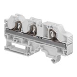 PI-SPRING CLAMP TERMINAL BLOCK, FEED-THROUGH, GREY, 10MM², 10MM 0.394 IN SPACING, FLAT MARKING AREA