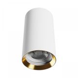 CHLOE VARIOSA GU10 SURFACE MOUNTED GU10 230V IP20 55x100MM WHITE / GOLD ROUND