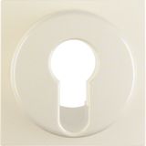 Centre plate for key switch/key push-button, S.1, white glossy