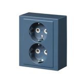 402EA-06 Socket outlet Protective contact (SCHUKO) Blue - Impressivo