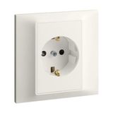 Belanko S 1 gang german standard socket outlet with shutter - 16A - Ivory