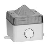 Allen-Bradley, 855B-GMS24R4, 855B Mini-Square Beacon, Gray Housing, 24V AC/DC Full Voltage, 5 Joule Strobe, Red