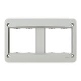 IP40 enclosure, 4 places, 4 modules width with Clamp Grey - Chiara