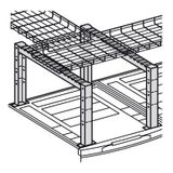 Cable guide support for enclosures width 600/800mm