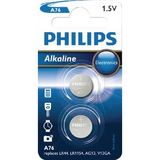 A76P2/01B PHILIPS A76P2 - 1.5V 2-blister (LR44 / LR1154) - Alkaline B2