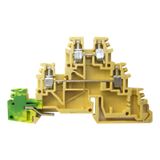 Three level terminal, 2.5mmý, Type TDE.2, beige/yellow/green