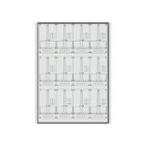 Meter box insert 3-rows, 12 meter boards / 27 Modul heights