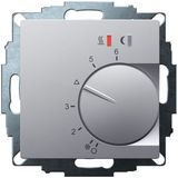 UP room controller, aluminum 55x55, 5-30C, AC 230V, 16 A relay output 1 NO contact, PWM / 2 point control, switch, TA, LED displays