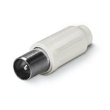 COAXIAL CABLE PLUG 9,5 MM WHITE