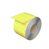 Device marking, Self-adhesive, 20 mm, Cotton fabric, yellow