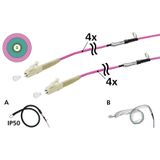 OpDAT VIK Universal cable 4xOM4, LC-LC, 30 m, one-sided pulling aid IP