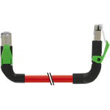 RJ45 90° up/RJ45 90° right PUR 1x4xAWG22 shielded rd+dragch 10m