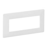 Plate Valena Life - 5 module open plate - white