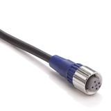 Sensor cable, M12 straight socket (female), 3-poles, A coded, PVC stan