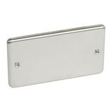 Synergy Authentic 2 gang blanking plate Brushed Stainless steel