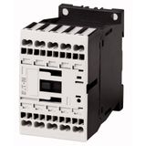 Contactor, 3 pole, 380 V 400 V 4 kW, 1 NC, 110 V 50 Hz, 120 V 60 Hz, AC operation, Spring-loaded terminals