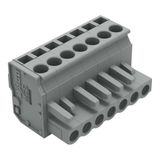 1-conductor female connector, angled CAGE CLAMP® 2.5 mm² gray